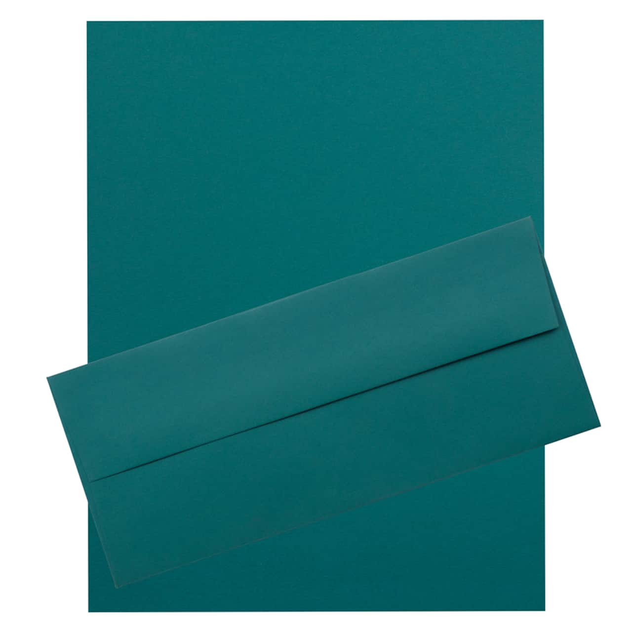 JAM Paper 8" x 11.5" Letter Paper & Envelopes #10 Business Stationery Set, 50ct.